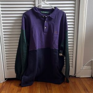Vintage Purple and Green Polo Shirt